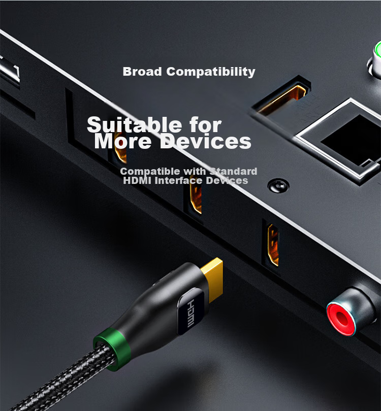 SAMZHE HDMI Cable Version 2.0, 4K Digital High-Definition Cable, 3D Video Cable, Laptop to TV Projector Monitor Connection Cable, Black 2 Meters, BK-20 15