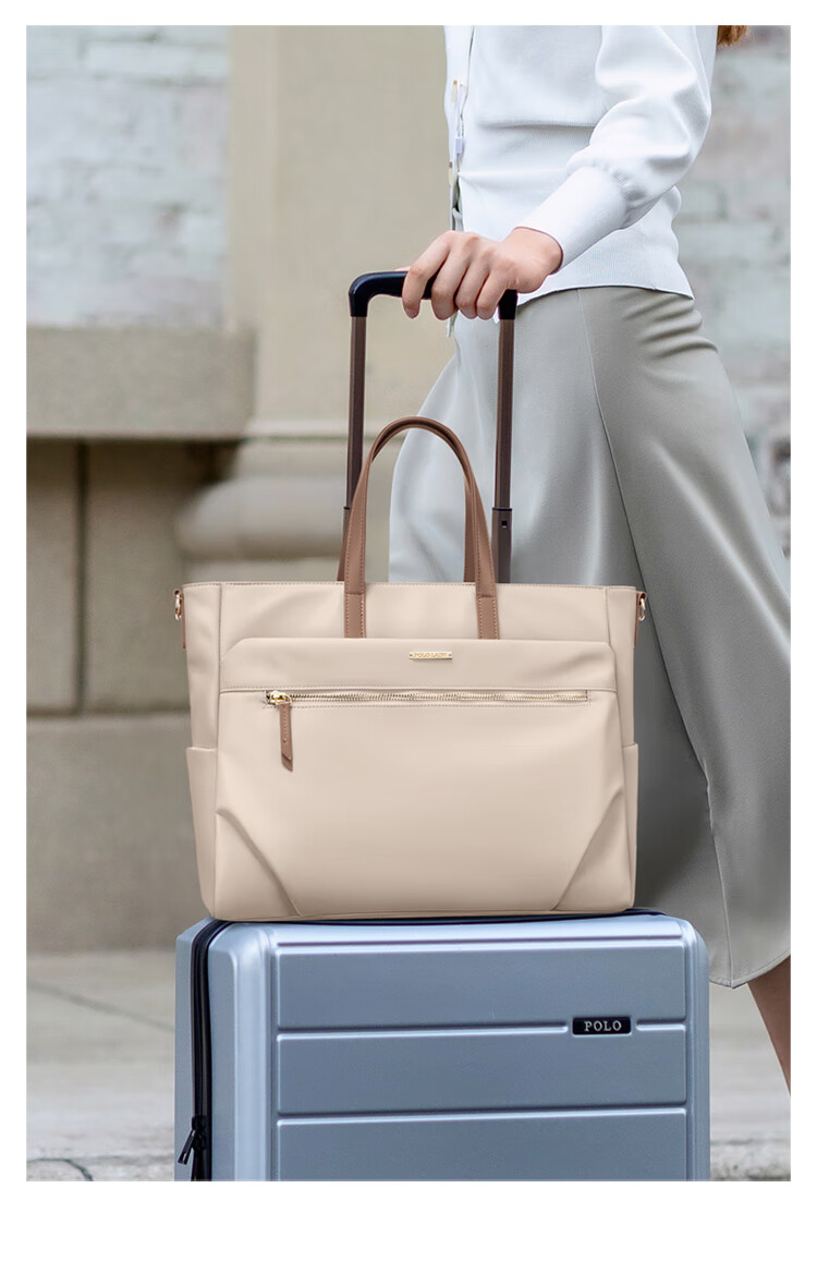 POLO Handbag, Women's Shoulder Bag, Ladies' 14-Inch Laptop Bag, Business Travel Office Bag, Gift for Girlfriend 4