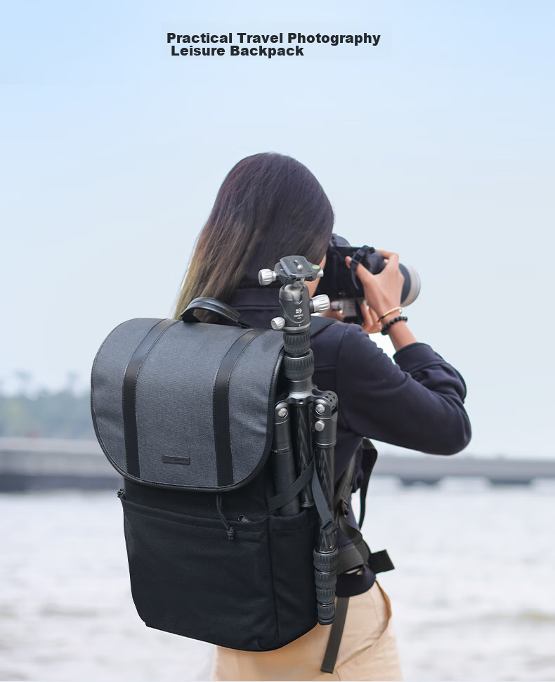 Benro New Lineage LN Photography Bag, Professional DSLR And Mirrorless Camera Backpack, Fashionable Casual Double-Layered Travel Laptop Digital Backpack with Rain Cover 4