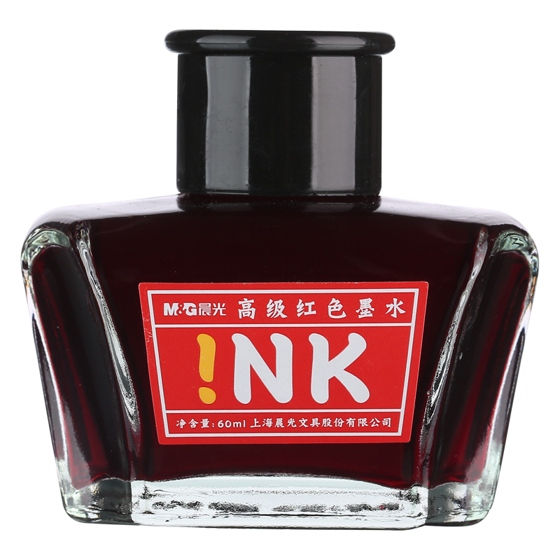 M&G Red 60ml High-Value Ink Large Capacity Non-Clogging Fountain Pen Ink Single Bottle AICW9001 Exam Essential