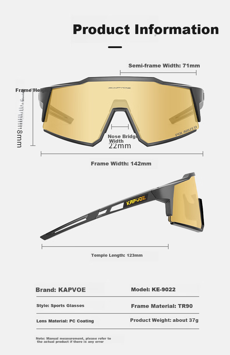 KAPVOE Pioneer Colorful Hiking Sunglasses Outdoor Windproof Polarized Goggles Unisex 8