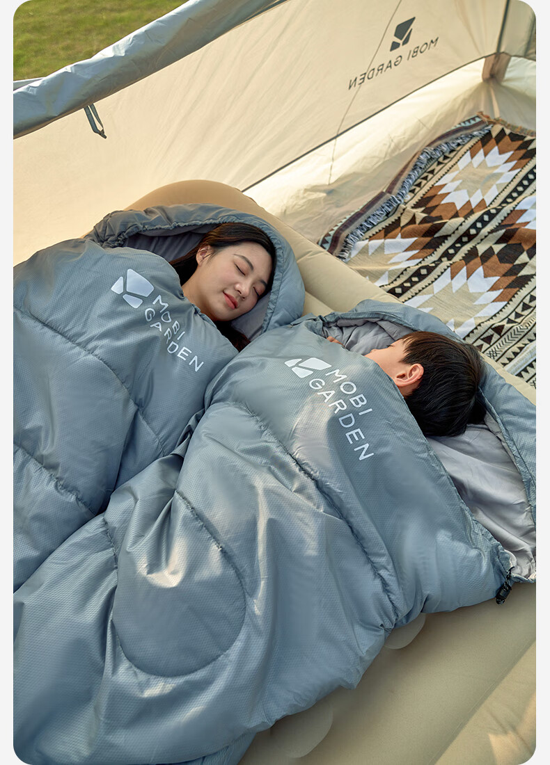 MOBIGARDEN Youyun 2.0 Sleeping Bag, Outdoor Camping Splicing Single Warm Sleeping Bag, NX23562007, Rock Gray/Left 18