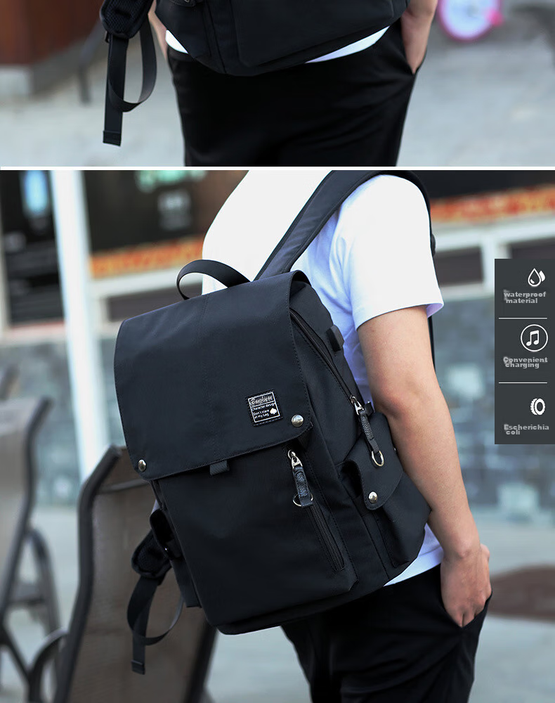 HALFEEL Backpack for Men, Large Capacity Business Travel Laptop Backpack for Middle School, High School And College Students 7
