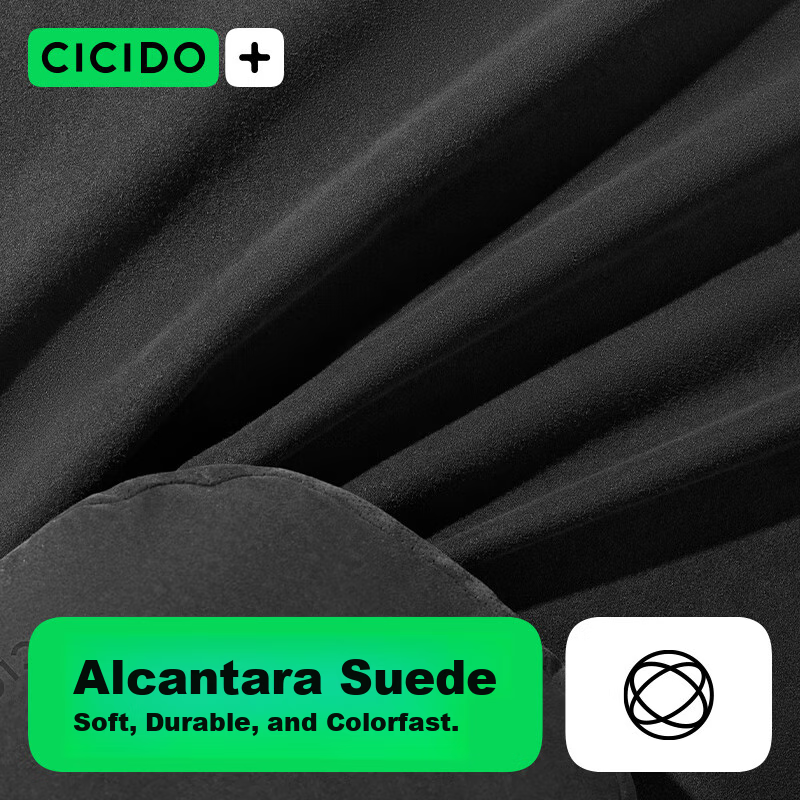 CICIDO Alcantara Car Headrest, In-Car Cushion, Neck Support Pillow for Driving, Suitable for BMW, Mercedes-Benz S-Class, Maybach, And General Use