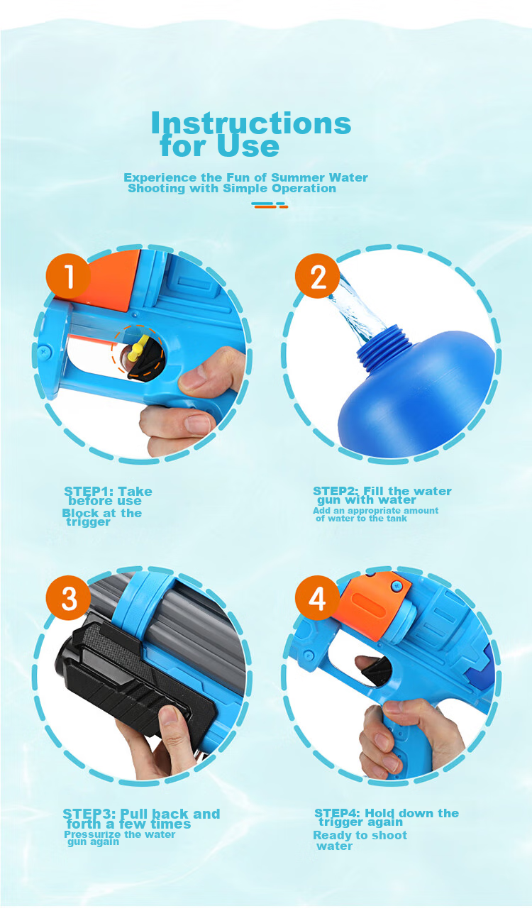 Aojia Kids Toy Water Gun Large Capacity High Pressure Pump Action Sprayer Outdoor Beach Water Play Boys Birthday Gift 11