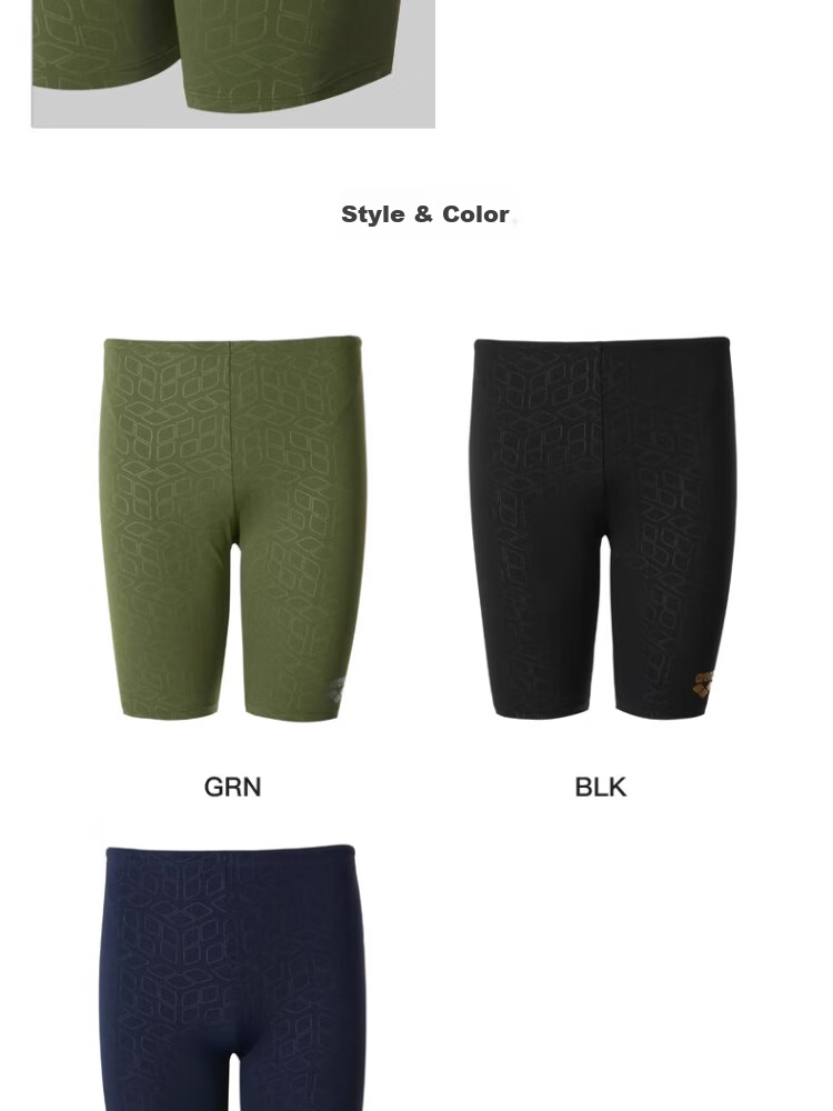 Arena Men's Knee-Length Swim Shorts Five-Point Swimming Trunks Sports Fitness High Elastic Comfortable Training Fitted Durable Knee-Length Swimwear 9