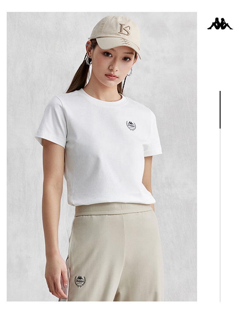 Kappa Back-to-Back T-Shirt Short Sleeve Retro 2026 New Summer Casual Cotton Sports Top K0E42TD01D 6