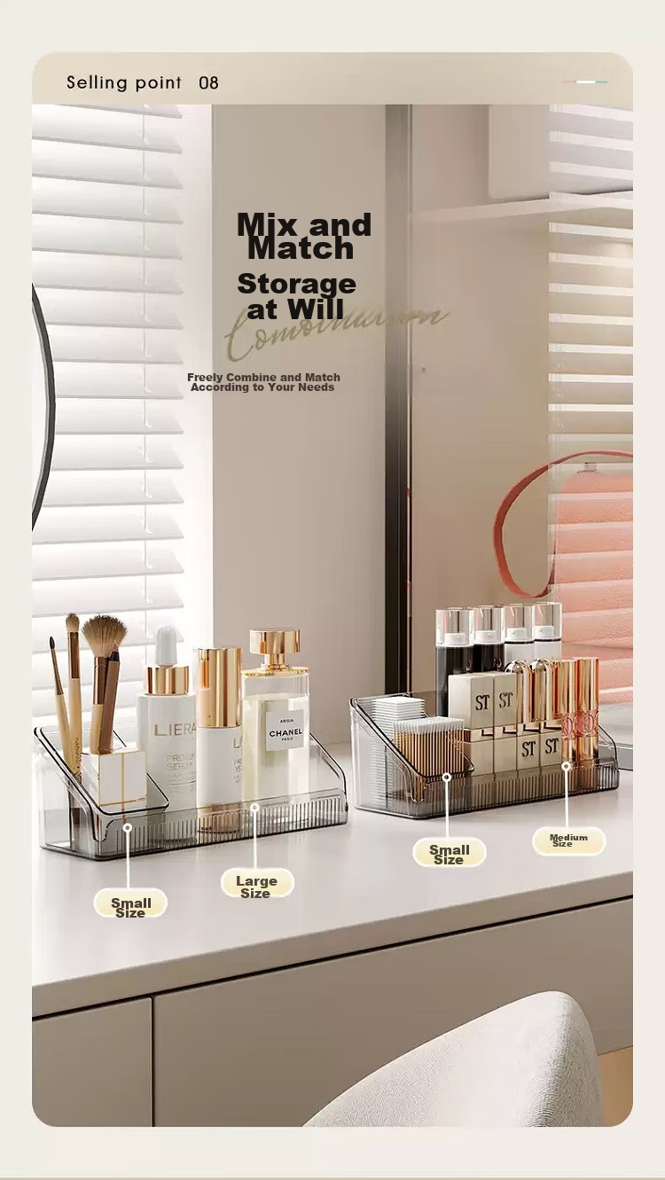 BDO Mirror Cabinet Storage Box, Desktop Cosmetic Lipstick Organizer, Bathroom Storage Container, Large Storage Rack 12