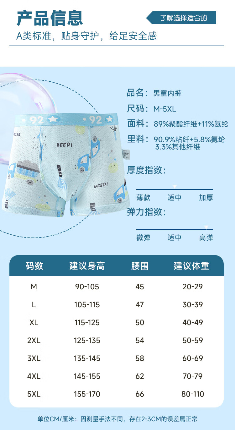 YUZHAOLIN Boys' Ice Silk Underwear, Seamless Children's Boxer Briefs, Mesh Breathable Shorts for Young Boys, Summer Style 7