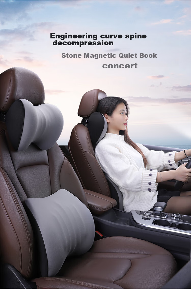Rice Soup Car Headrest, 3D Neck Pillow, Space Memory Foam Cervical Pillow, Car Cushion, Backrest, I-725AB 4