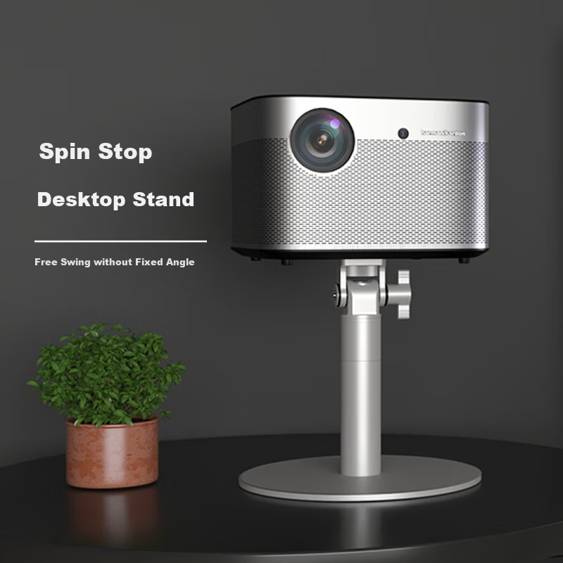 CINE Projector Stand Home Bedside No Drilling Required Desktop Tripod Bracket Compatible with XGIMI, JmGO, Dangbei, Xiaomi, Huaqiu, Xiaoming Projectors Storage Rack PB13-20 Silver