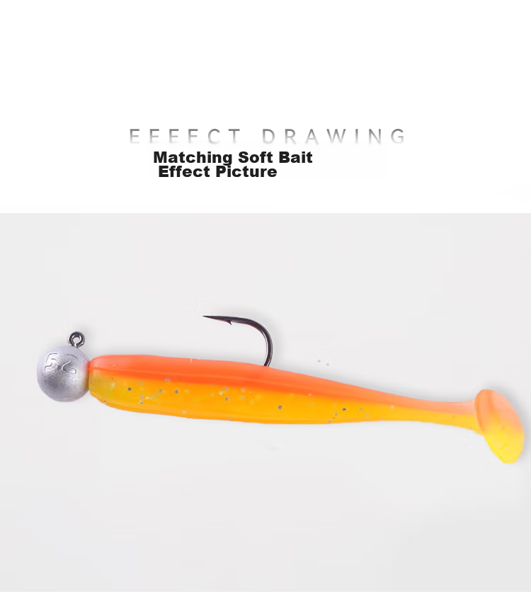 BKK Double Reinforced Lead Head Hook for Lure Fishing, Soft Bait Hook, Anti-Snagging Bottom Hook for Bass And Mandarin Fish 3