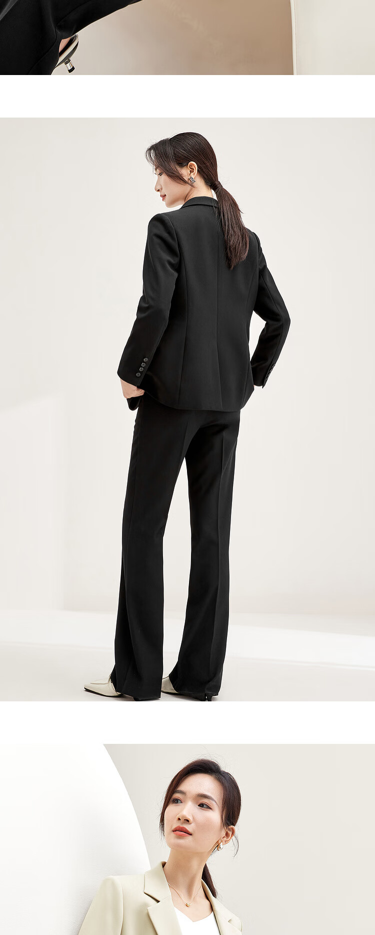 Sentubila Professional Commuter Suit Set for Women, Spring And Autumn Formal Wear, Wrinkle-Free And Non-Iron Jacket And Pants, Interview Two-Piece Suit 10