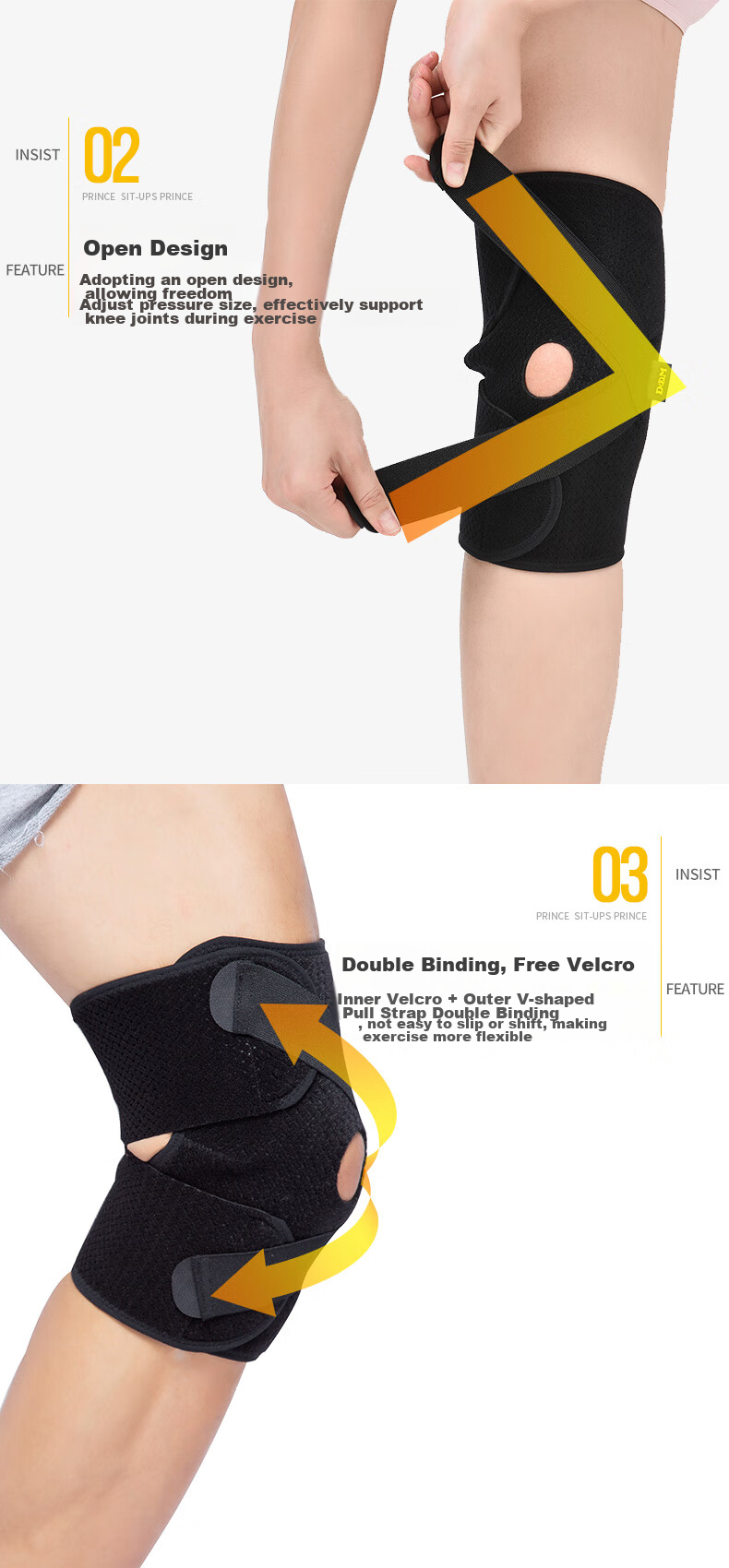 D&M Sports Knee Pads for Men, Basketball Protective Gear, Lightweight Breathable Soccer Knee Pads, Imported from Japan, Black, Single Pack 7