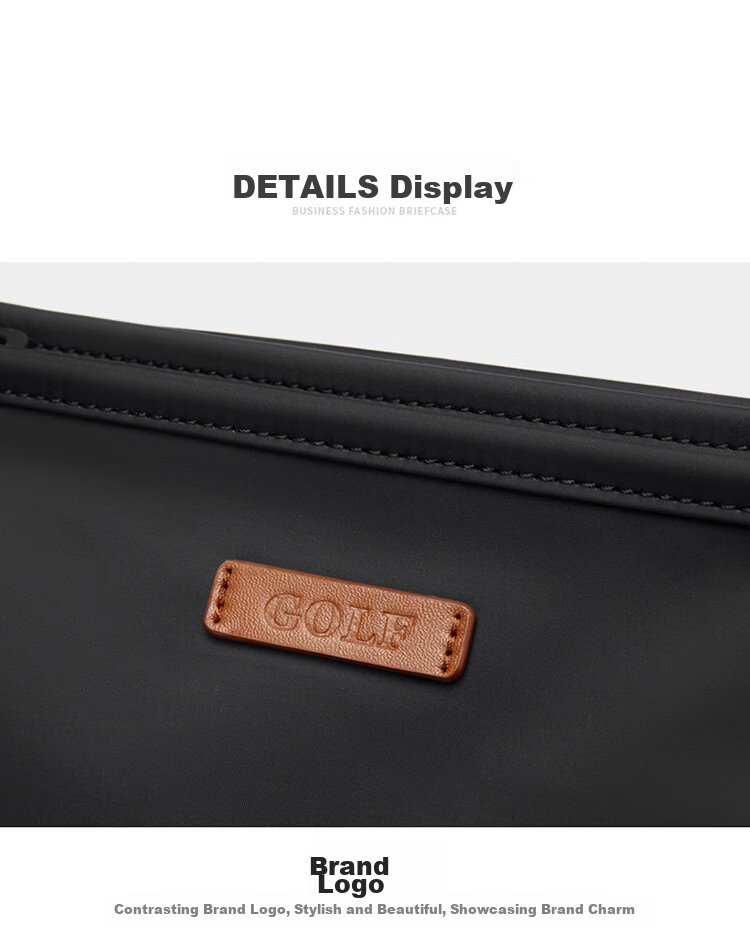 GOLF Shoulder Bag for Men, Large Capacity Crossbody Bag, Business Casual Water-Resistant Lightweight Phone Bag, Trendy IPad Messenger Bag, Fashionable Men's Satchel 5I797463J Black 23
