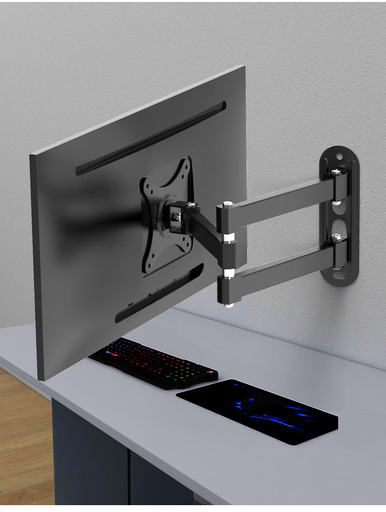 LUCKPRO Monitor Wall Mount Bracket, Computer Monitor Stand Wall Mount, Computer Stand, Monitor Riser, Desktop Wall Mount Bracket 119-01 17