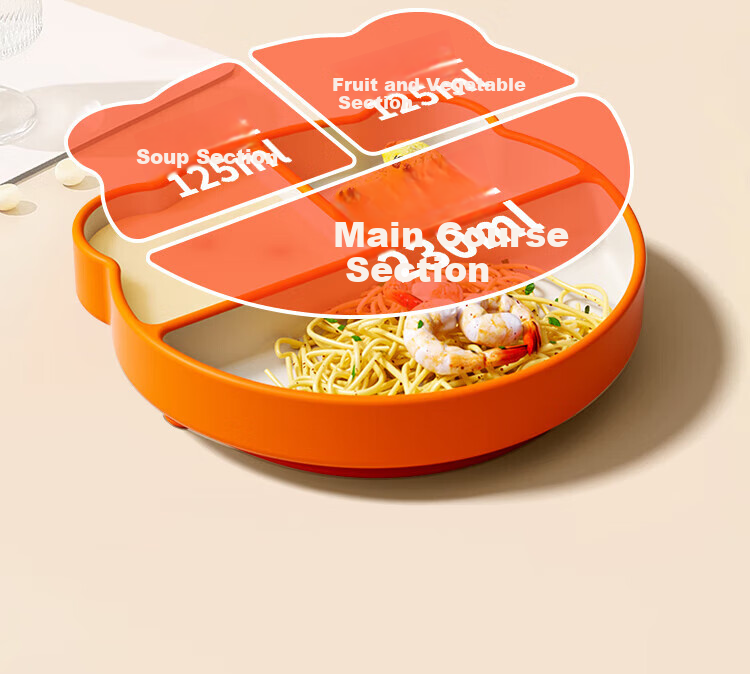 DOCTOR MA Baby Plate, Silicone Feeding Tray with Detachable Sections, Children's Tableware, Complementary Food Bowl And Plate, Green Lunch Box 5