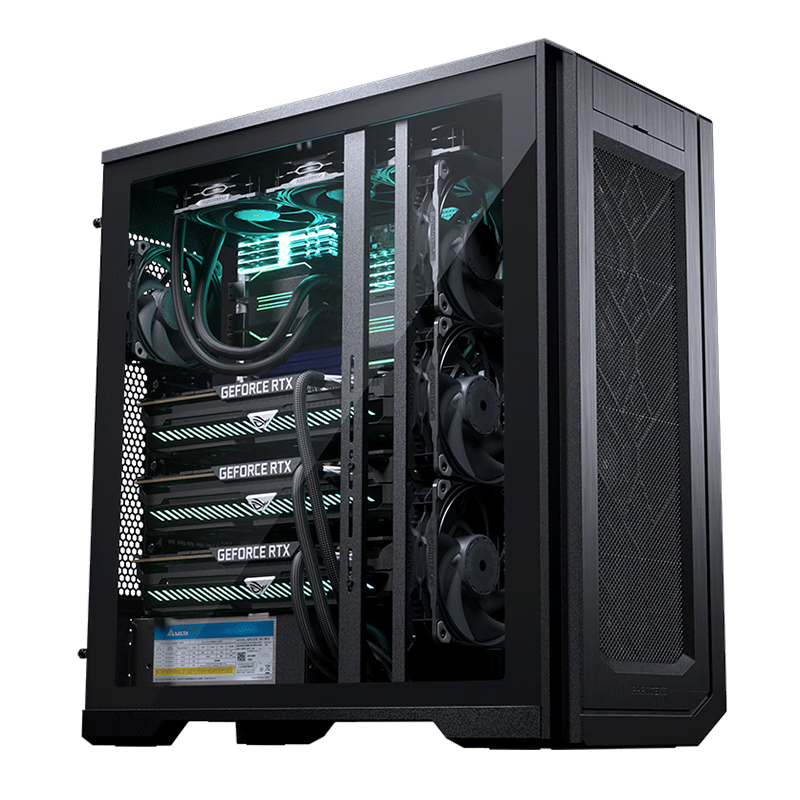 PHANTEKS ENTHOO PRO II Full Tower PK620 Enterprise AI Workstation Server NAS Chassis (SSI Dual Motherboard, 2U Power Supply, Dual 5090/5080 Graphics Cards)