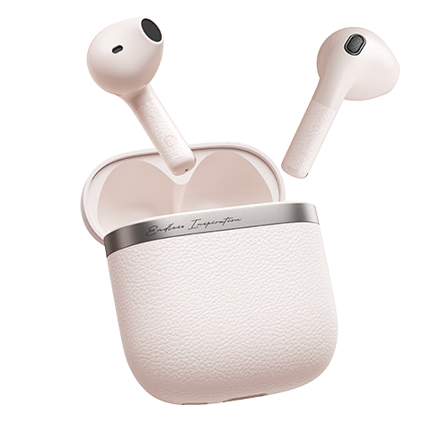 EDIFIER Evo Air True Wireless Bluetooth Earphones, Semi In-Ear Headphones, Wireless Earbuds, Fast Charging, Compatible with Apple, Huawei, Xiaomi, Misty Pink, Graduation Gift
