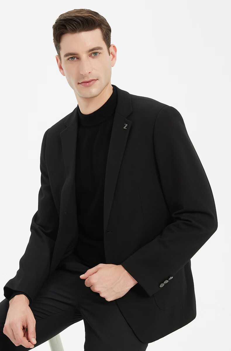 FIRS [Wrinkle-Resistant Non-Iron] Men's Suit Jacket for Spring And Autumn, Business Casual Formal Wear Single Suit Coat Professional Workwear Outer Garment 1