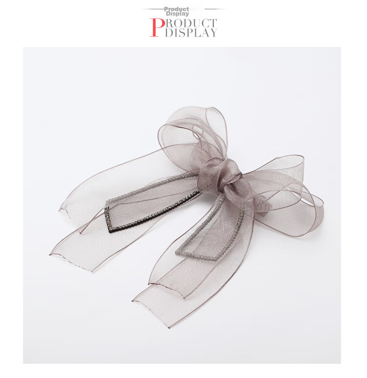 CHIMERA Korean Organza Bow Hair Clip, Ponytail Barrette, Half-Up Hairpin, Hair Accessory for Women, Mid-Autumn Festival Gift 14