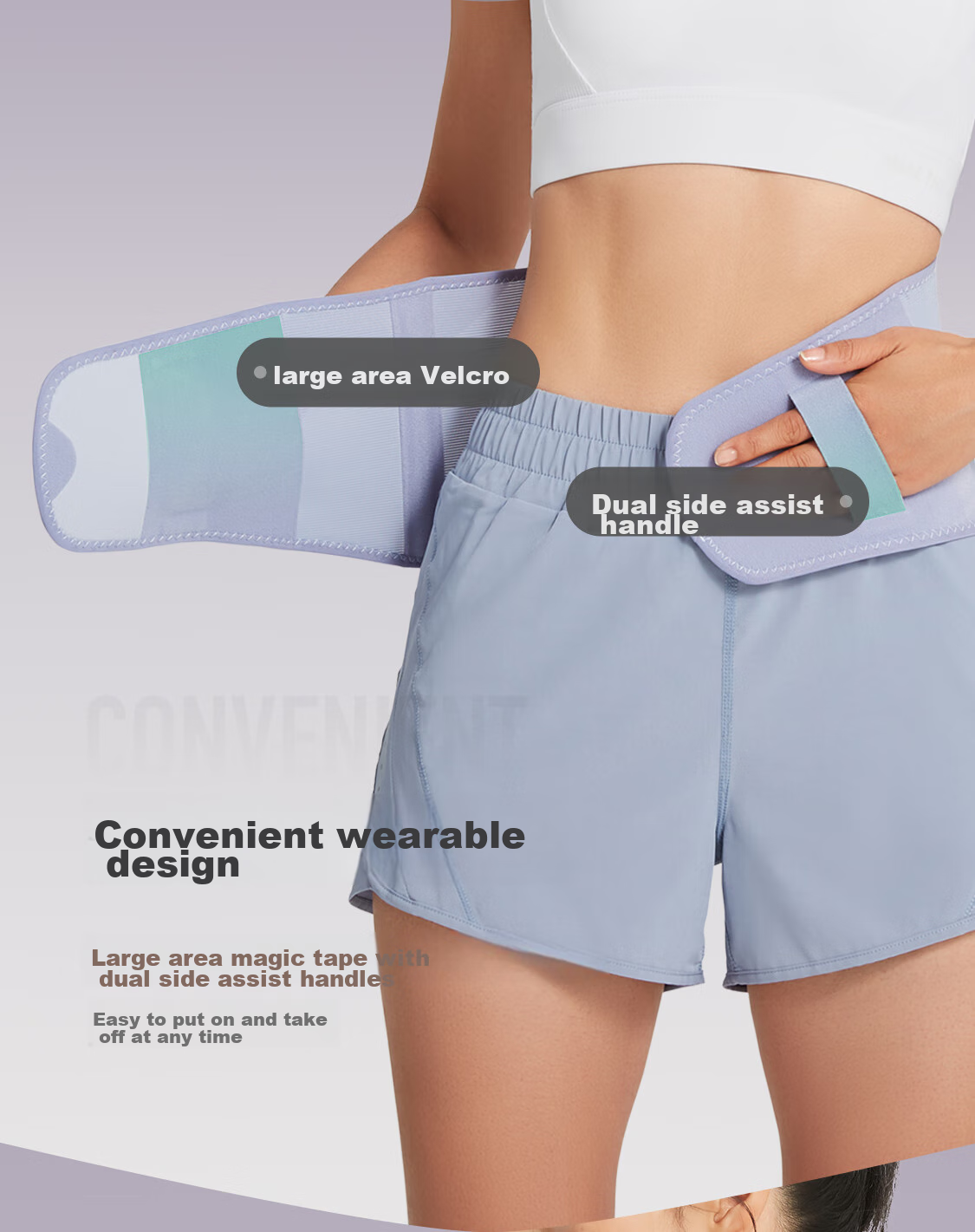 Keep Waist Support Fitness Belt Sports Support for Men And Women, Waist Brace for Squats, Basketball, Sweating, Fat Burning, Prolonged Sitting, Waist Trimmer, Turquoise Green L 10