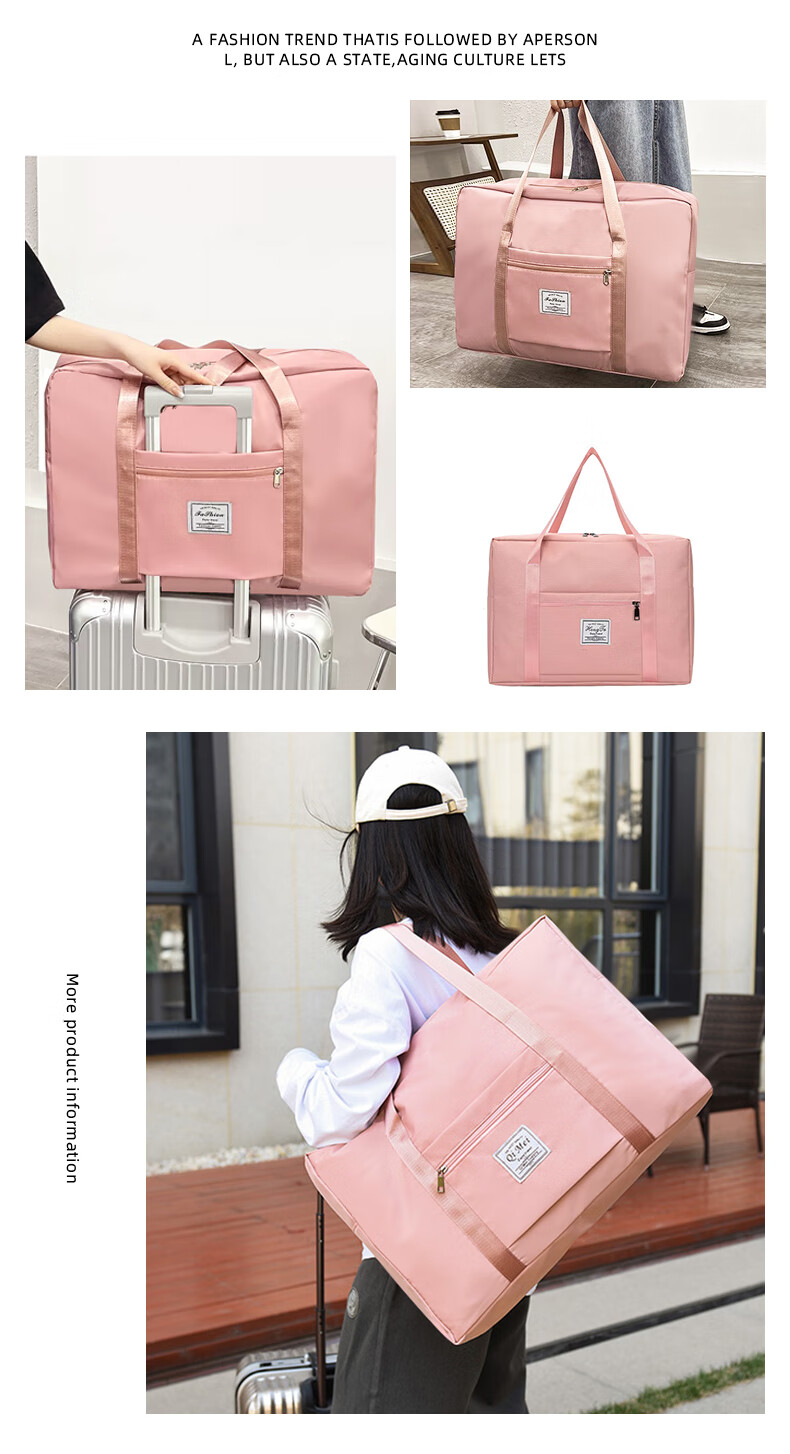 Lehuolvxing Travel Bag, Luggage Bag for Maternity Storage, Can Be Attached to Suitcase Handle, Large Capacity Handbag for Women to Carry Clothes 3