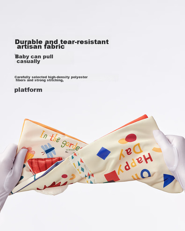 Babycare Baby Cloth Book, 3D Cognitive Tear-Resistant, for 6-12 Months, Parent-Child Interactive Toy - Advanced Level 14