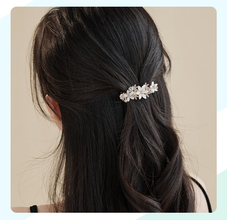 CHIMERA Elegant Hair Claw Clip with Flower And Shark Design, Luxurious Hair Clip for Back of Head, Bun Maker, Mid-Autumn Festival Gift for Wome 27