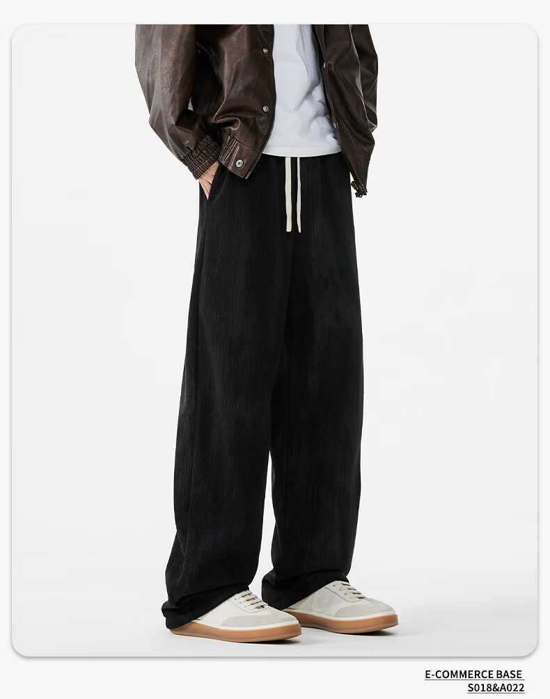 SWAMP AREA Casual Pants for Men And Women, Trendy Straight-Leg Loose-Fit American-Style Sweatpants K019 Beige 2XL 11