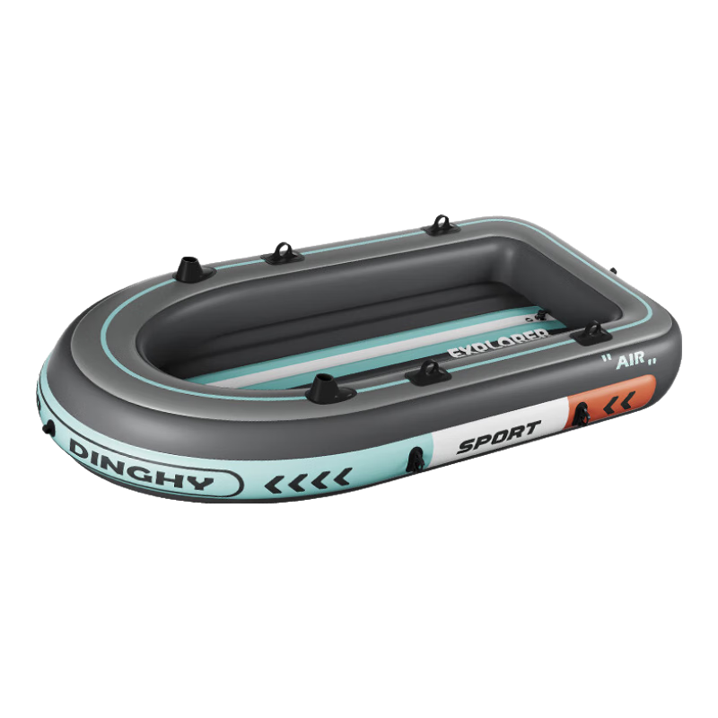 ASORAIN 4-Person Warrior Inflatable Kayak Fishing Lure Boat Thickened Rubber Dinghy Assault Air Cushion Fishing Camping Boat