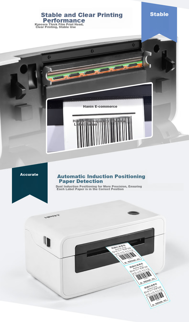HPRT N31 80mm Thermal Label, Single Sheet Express Delivery Special Electronic Shipping Label, Convenient High-Speed Express Warehouse Logistics Adhesive Commercial Printer, Computer Standalone Versio 9