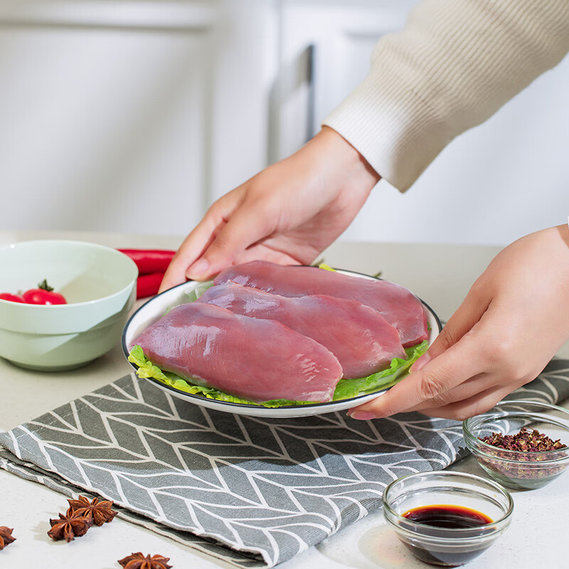 华英（HUAYING）精切去皮鸭胸肉2斤冷冻鸭脯肉烧烤健身食材