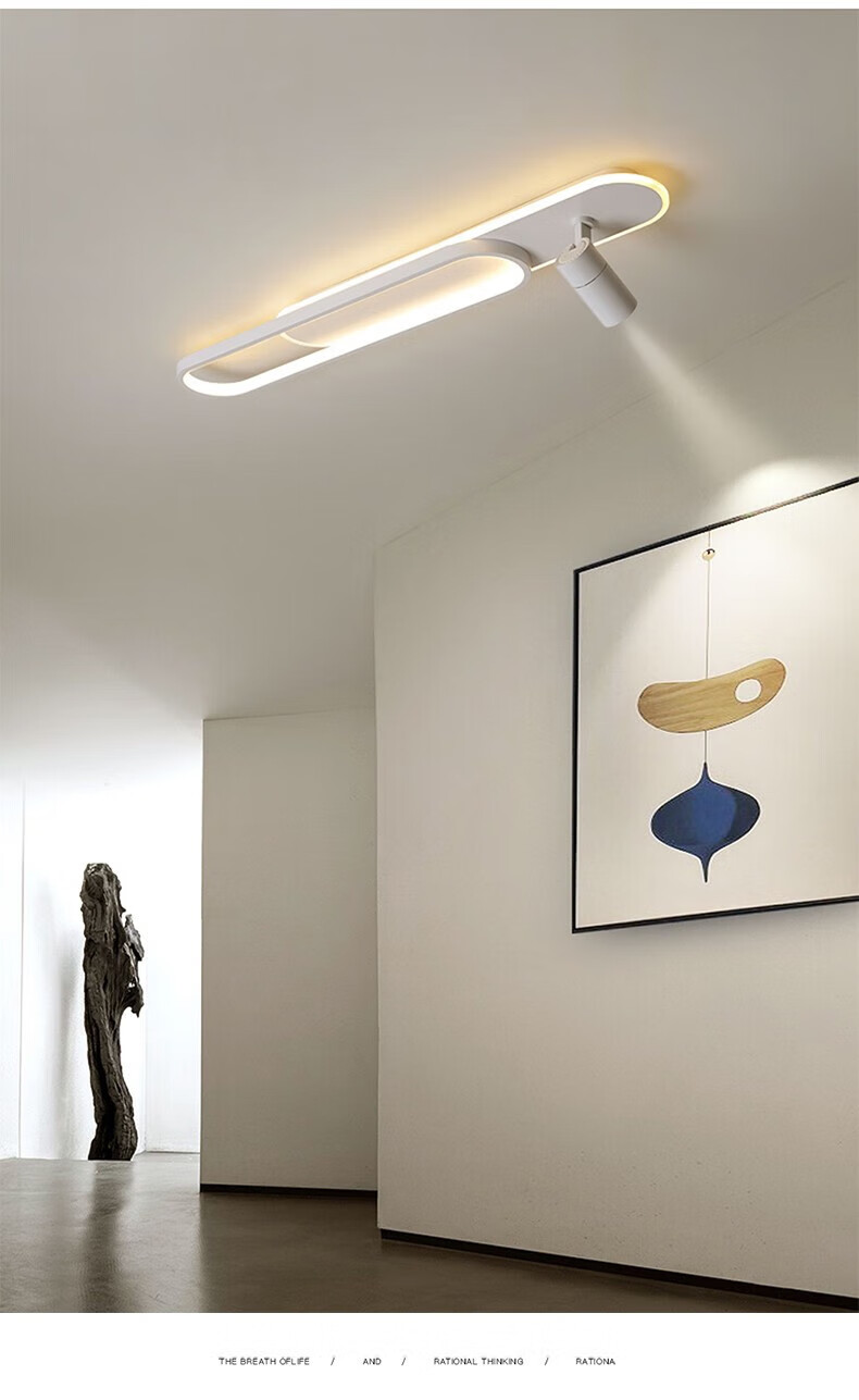 Dengling Full-Spectrum Corridor Light, High-CRI Strip Light for Hallway, LED Balcony Entrance Ceiling Light Fixture 10