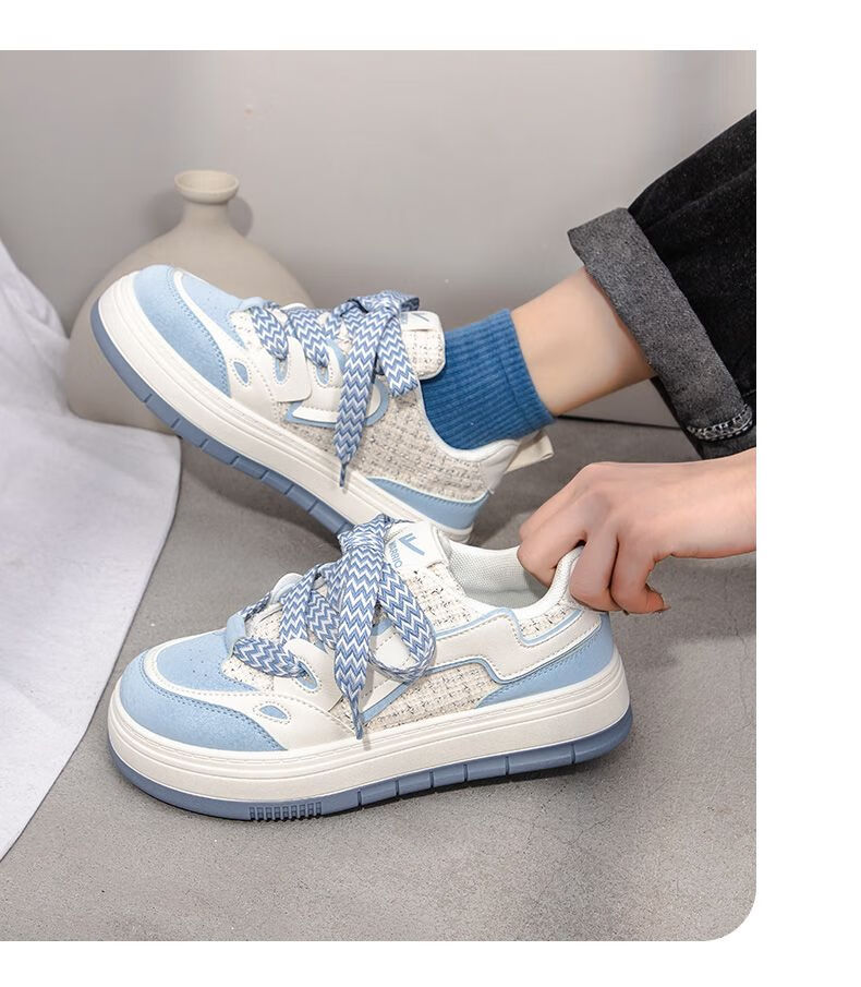 Warrior Women's Breathable Mesh Panel Shoes Casual Lightweight Sneakers White/Blue Size 35 13
