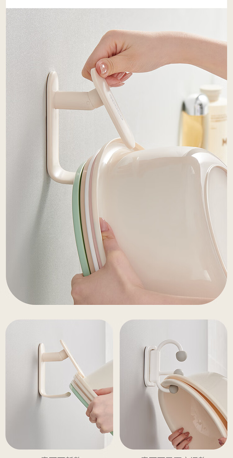 Ecoco Bathroom Sink Organizer with Hooks, No Drilling Required Storage Rack for Washbasin E24103 3
