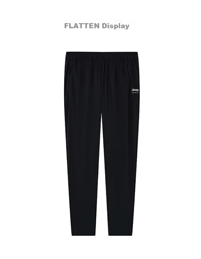 JEEP SPIRIT Men's Sports Pants, Summer Quick-Dry Casual Trousers, Comfortable Breathable Ice Silk Pants, Straight-Leg Pants for Men, Black 3XL 14