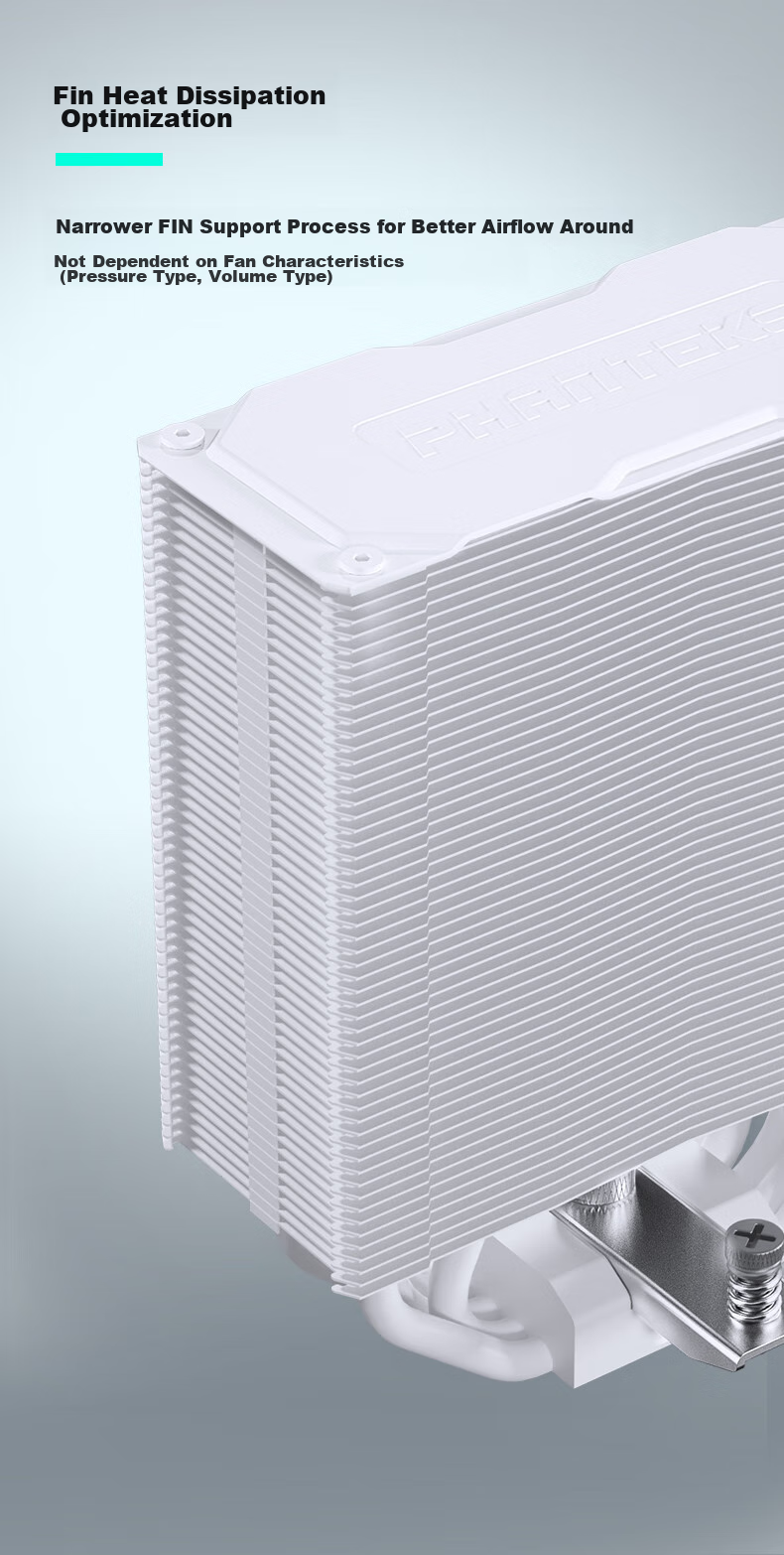 PHANTEKS Polar S5 White Inverse Gravity 5 Heat Pipe Air Cooler CPU Cooler (High Airflow ARGB Fans / High-Performance Thermal Paste / Heat Spreader / Noise Reduction) 9