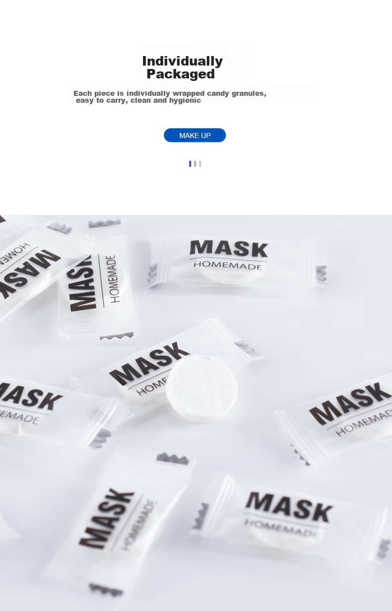 Beautyblend Compressed Face Mask, Disposable Wet Therapy Mask Paper, Deep Hydrating Silk Face Mask, 50 Pieces/bag 3