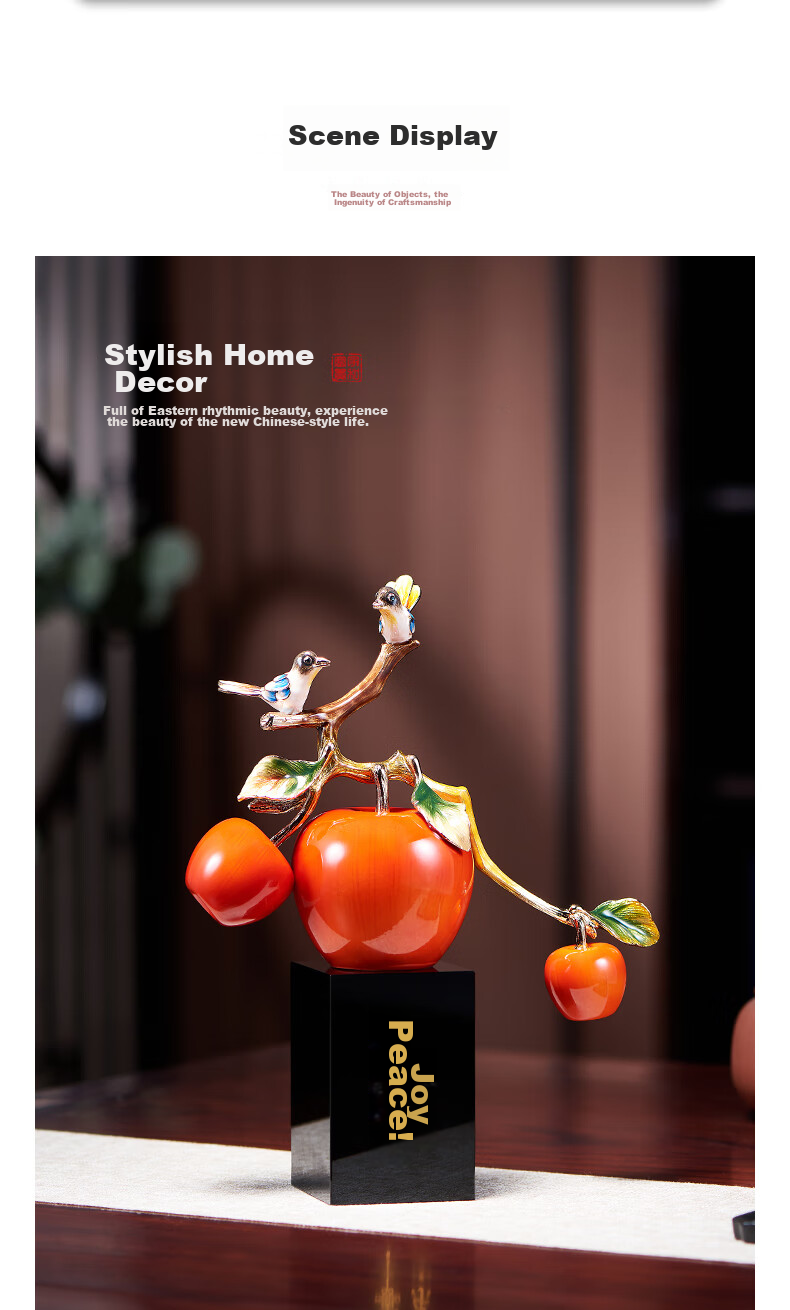 Nuoshiman Peace And Joy Ornament for Living Room, TV Cabinet, Office Decoration, Housewarming Gift, Graduation Present for Teachers, Commemorative Item 8