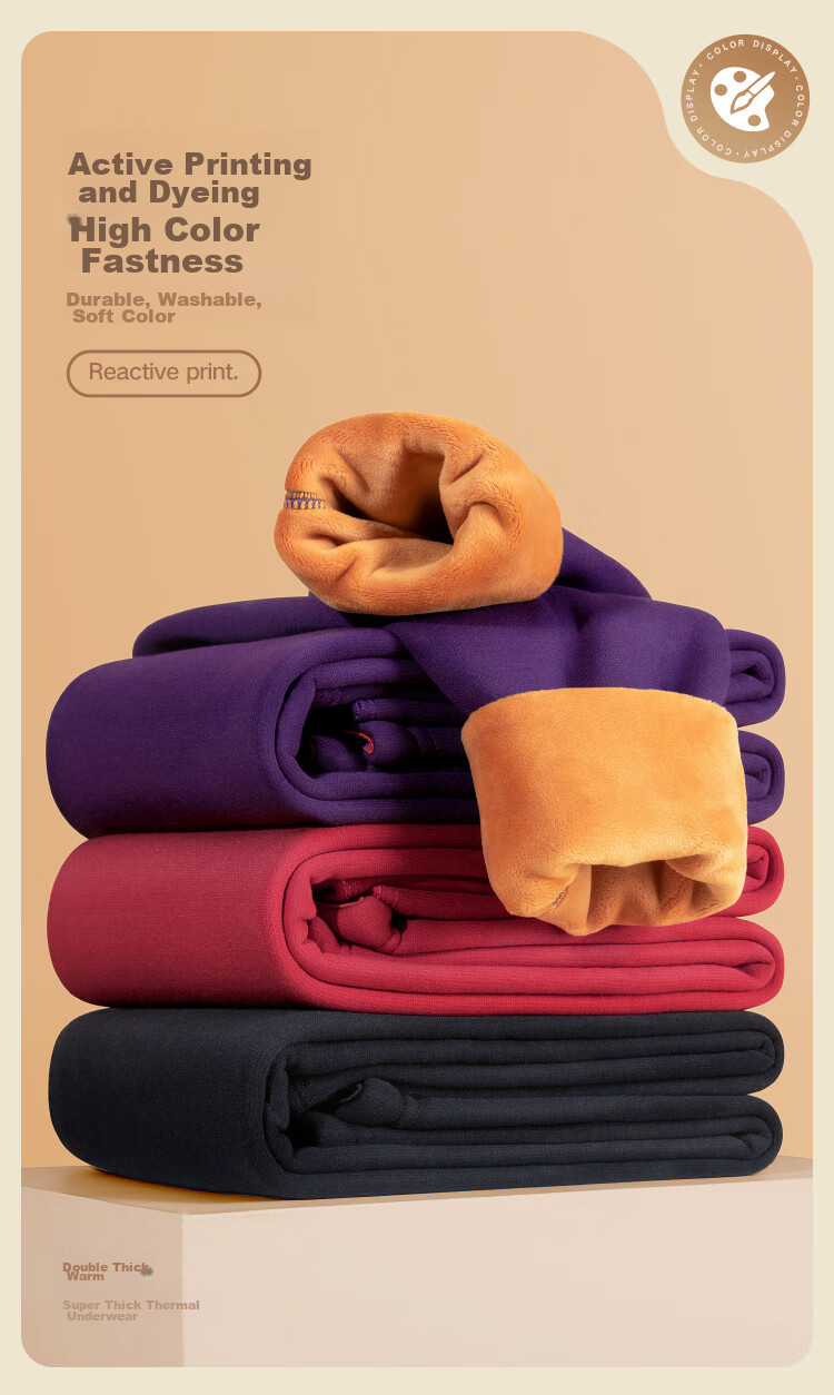 Hengyuanxiang [Best-Selling 50,000 Sets] Thermal Underwear for Women, Autumn And Winter, Youth And Elderly, Autumn Top And Pants Set, Purple 12