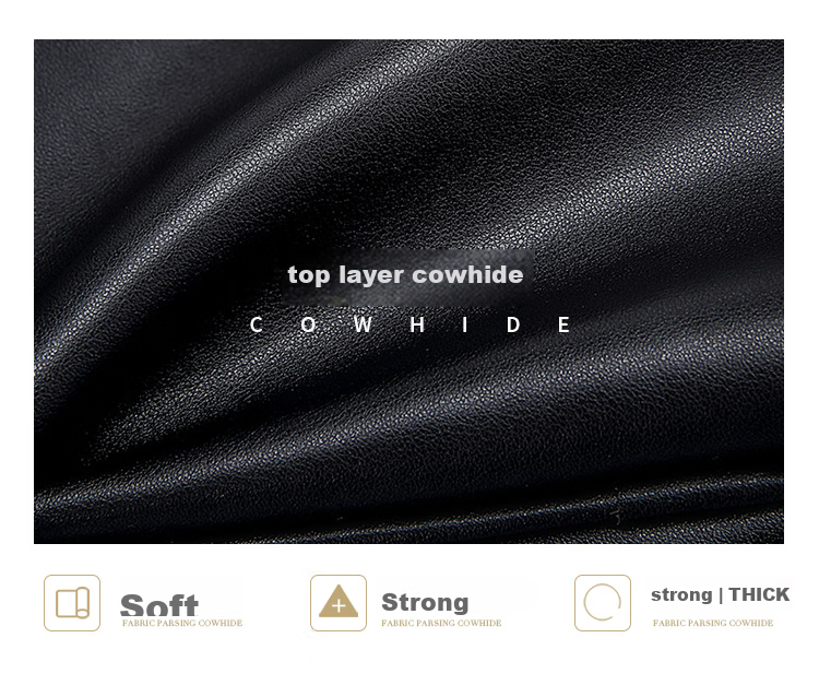 GOLF Shoulder Bag for Men, Top-Grain Leather with Microfiber Crossbody Bag, Business Commute Contrasting Color Messenger Bag, Black 3