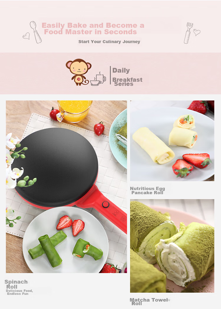 Liven Pancake Maker, Spring Pancake Machine, Breakfast Maker, Home Electric Griddle, Thin Pancake Maker, Sandwich Maker, Spring Pancake And Spring Roll Wrapper Maker, Layer Cake Maker BC-811A 10