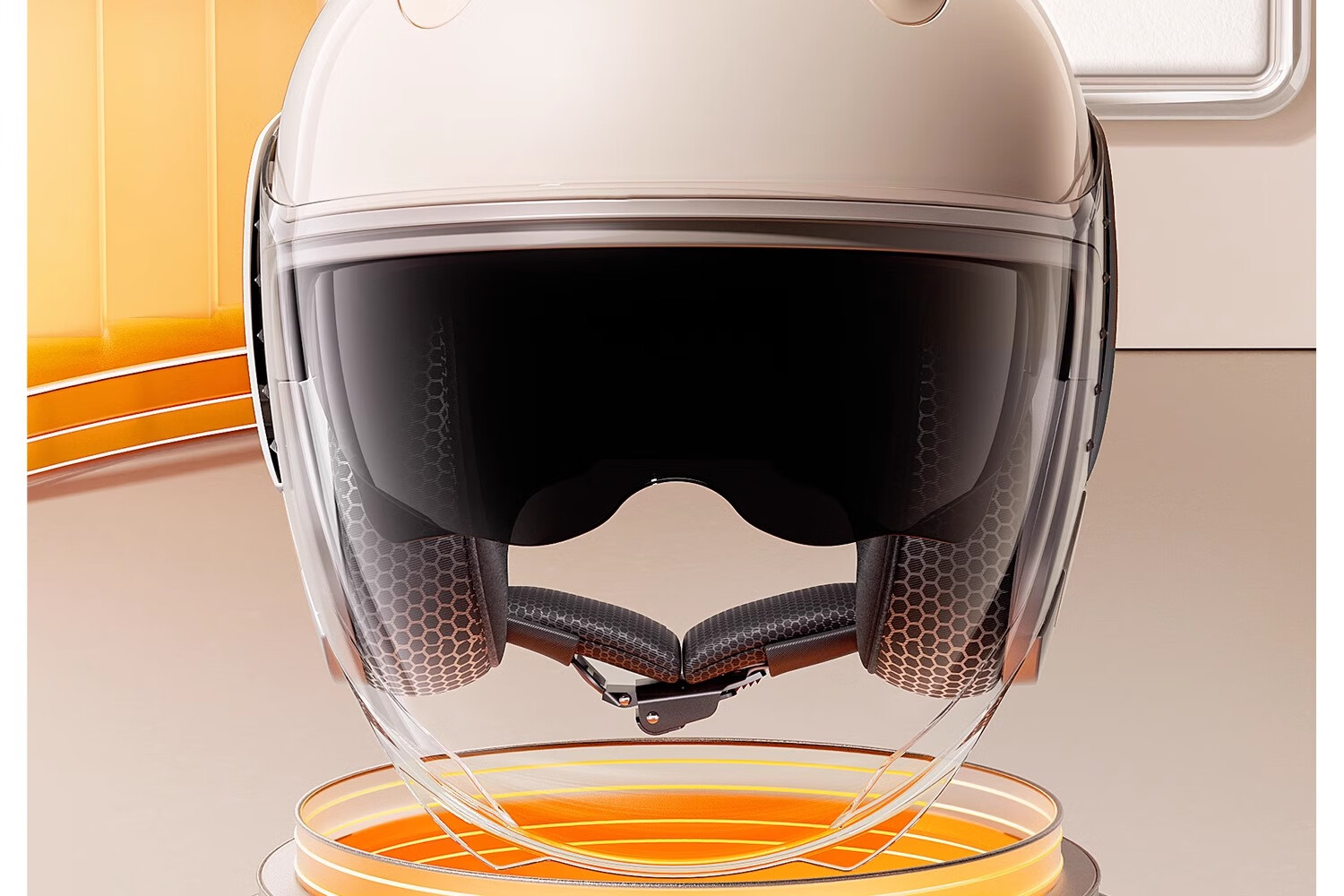 Two Little Bees New National Standard 3C Certified Electric Motorcycle Warm Helmet Class A Unisex Autumn Winter Four Seasons Universal Sun Protection Dual Visor 3/4 Helmet TK18 Removable Liner Safety  12