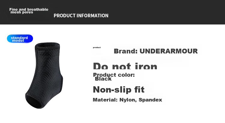 Under Armour Ankle Support Brace for Sports And Warmth, Knee Joint Fixation Splint, Ankle Protector for Men And Women, Anti-Sprain Foot Guard, Black M 2