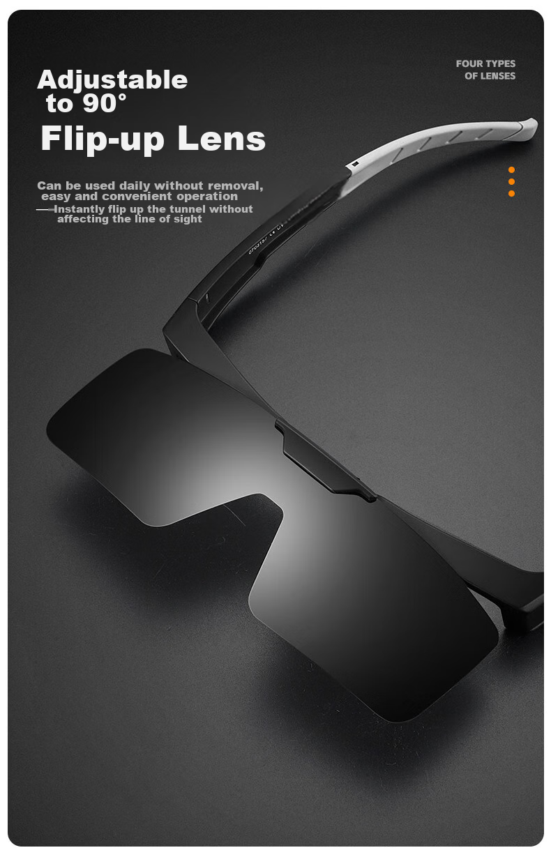 WestBiking Cycling Glasses with Smart Color-Changing Lenses for Nearsightedness, Day And Night Use, Flip-Up Design, Windproof Outdoor Goggles for Men And Wome 8