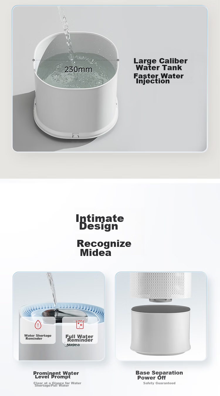 Midea [Xiaolanjing 800] Price Protection, 618 Non-Water Mist Air Humidifier for Home Bedroom, Pregnant Women, Mothers And Babies, Heating, Antibacterial, Small Atomizer, Gift Subsidy SZK-1Y80 14