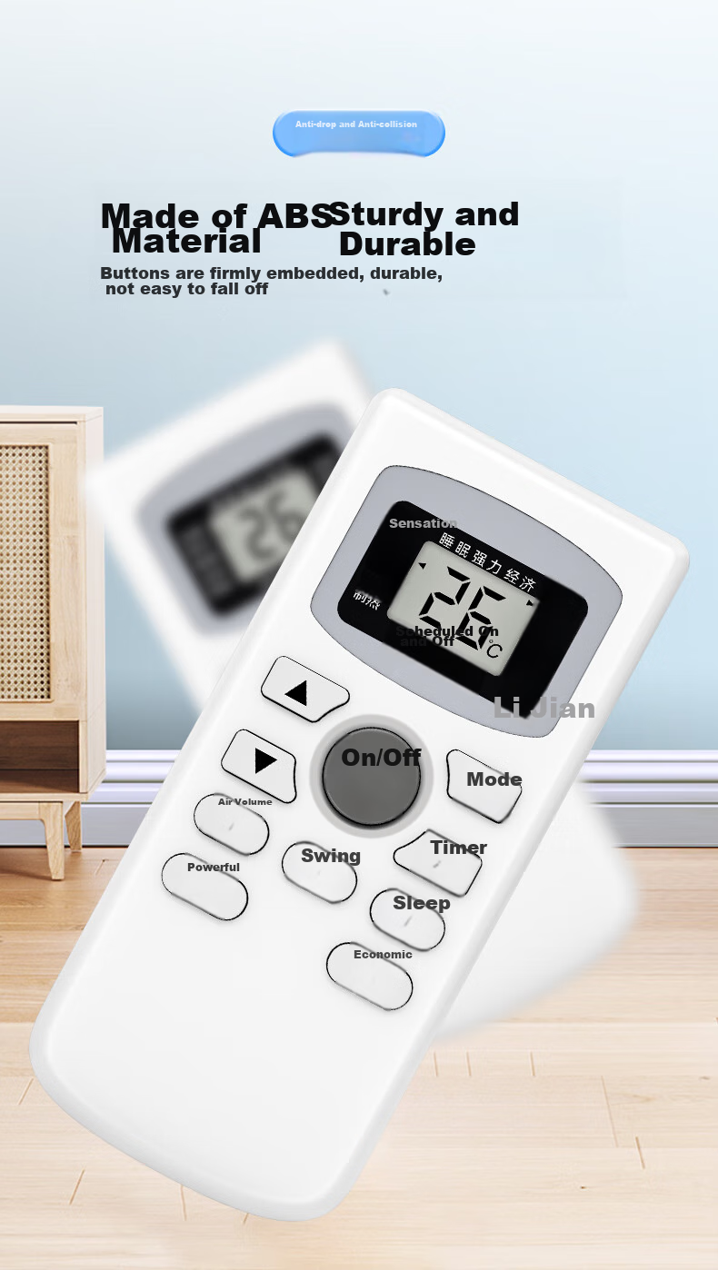 Yeebarle Universal Remote Control for TCL Air Conditioners, Compatible with Wall-Mounted Units, Ceiling-Mounted Units, Multi-Unit Systems, Window Units, Cooling And Heating Central Air Conditioning, Model 5425 10