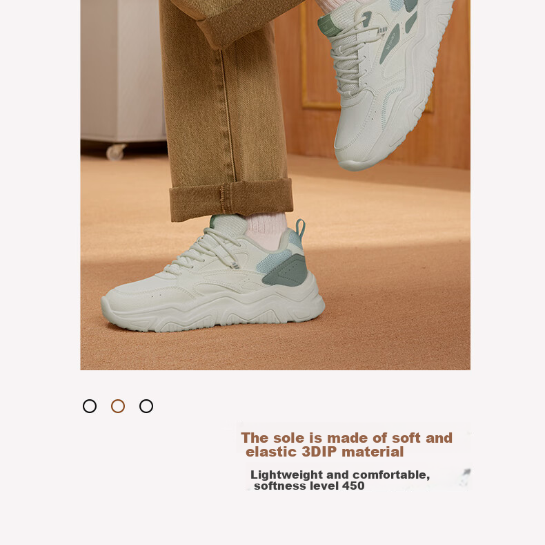 361° Women's Sports Shoes, Spring And Summer Mesh Thick-Soled Heightening Casual Commuter Dad Running Shoes for Women, 682426763F-5 45
