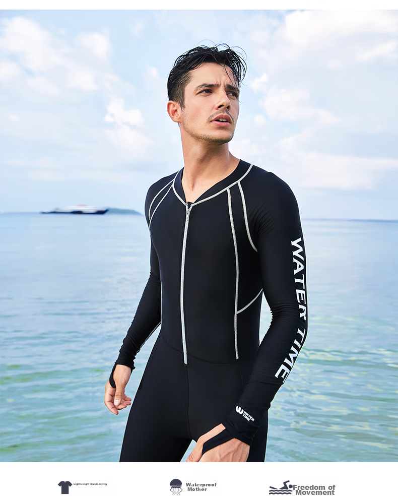 WATERTIME / Shuichuan Diving Suit, Men's Wetsuit, Snorkeling Suit, One-Piece Surfing Snorkeling Suit, Long-Sleeve Swimwear 3